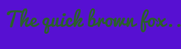 Image with Font Color 2B602A and Background Color 5710D2